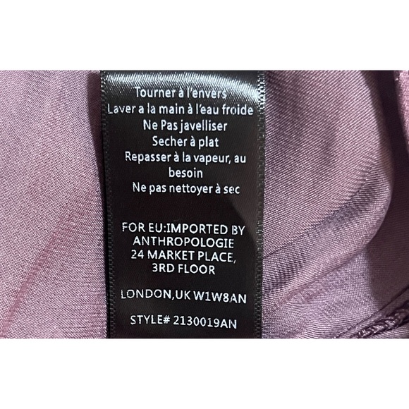 Anthropologie Current Air Purple Short Flutter Sleeve NWT Size Medium - Picture 6 of 12